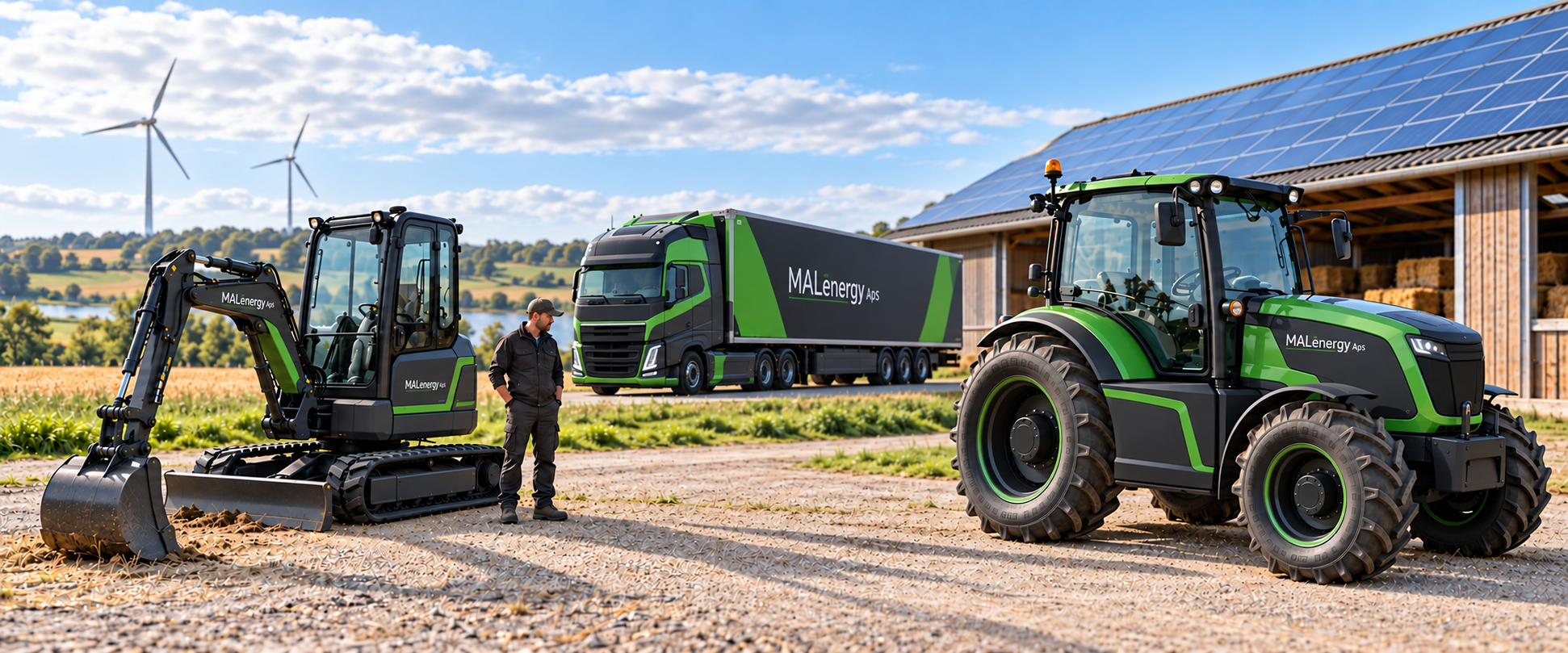 MALenergy tractor, excavator and truck concept